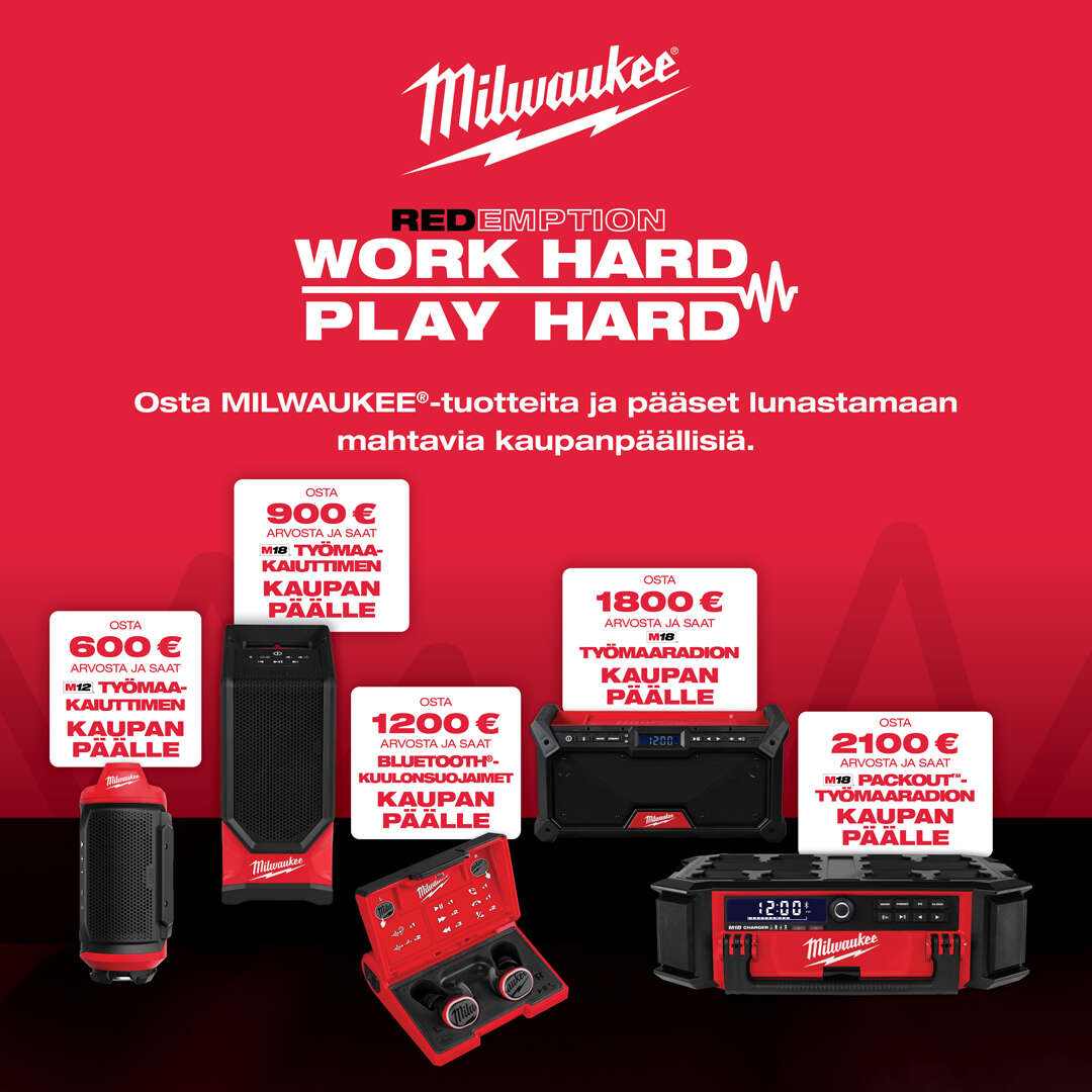 Milwaukee Red Redemption 2026 syksy -kampanja